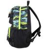 Eastsport Travel Skateboard Backpack Double Strap Laptop Bag Multi-Sport Design for Men and Women, Neon Yellow Blue Static Camo Black view 3