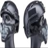 Evike Airsoft - 6mmProShop Iron Face Mesh Striker V1 Lower Half Face Pro for Use with Bump Headpros (Color: Black/Skull) view 2