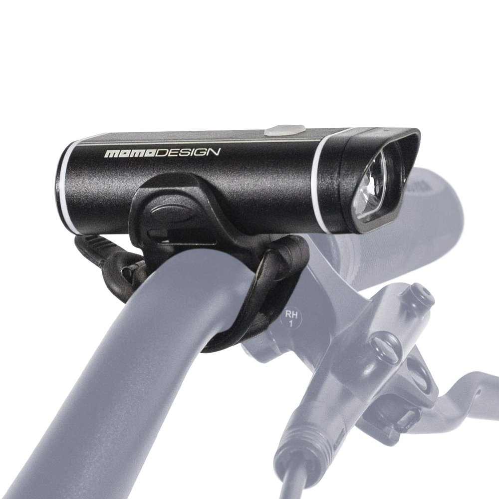 MOMODESIGN Bike HL03 Front Light, 350 Lumens Double LED Ultra Bright Headlight, Narrow/Wide Zoom, Night Vision Safety, USB Rechargeable, Universal Fit