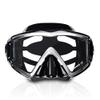 Adult Pano 3 Window Scuba Diving Mask, Tempered Glass Snorkel Mask Anti-Fog Swim Mask No Leakage Swim Goggles with Nose Cover Snorkeling Gear for Snorkeling, Freediving, Swimming (Black) view 2