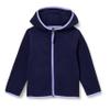 Amazon Essentials Toddler Girls' Polar Fleece Full-Zip Hooded Lightweight Jacket, Navy, 4T view 1