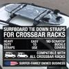 Ho Stevie! Surfboard Tie Down Straps (Pair) for Roof Rack Crossbars - Easy to Use - 'No Scratch' Silicone Buckle Covers Prevent Damage view 2