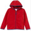 Amazon Essentials Boys' Polar Fleece Full-Zip Hooded Jacket, Red, Medium view 1