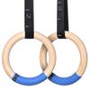 PACEARTH Gymnastics Rings Wooden Olympic Rings 1500/1000lbs with Adjustable Cam Buckle 14.76ft/9ft Long Straps with Scale Non-Slip Gym Rings for Home Gym Full Body Workout view 1