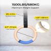 PACEARTH Gymnastics Rings Wooden Olympic Rings 1500/1000lbs with Adjustable Cam Buckle 14.76ft/9ft Long Straps with Scale Non-Slip Gym Rings for Home Gym Full Body Workout view 3