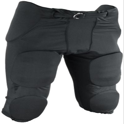 Sports Unlimited Elite Flex Integrated Adult Football Pants, Men's Football Pants with Pads, Black