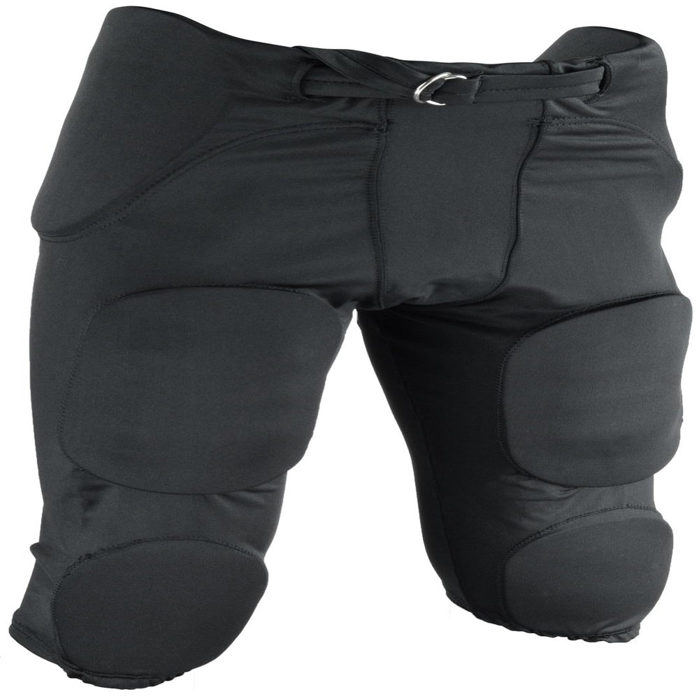 Sports Unlimited Elite Flex Integrated Adult Football Pants, Men's Football Pants with Pads, Black