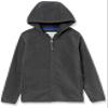 Amazon Essentials Boys' Polar Fleece Full-Zip Hooded Jacket, Charcoal, X-Large view 1