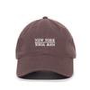 New York Baseball Cap Embroidered Cotton Adjustable Dad Hat Brown view 1