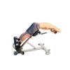 Lumbar X - 45 Degree Back Extension Bench, Adjustable Height, Trains Lower Back, Glutes, and Hamstrings, Core Equipment (Black) view 4
