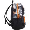 Eastsport Travel Skateboard Backpack Double Strap Laptop Bag Multi-Sport Design for Men and Women, Orange White Black view 3
