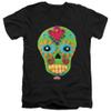 Play Doh Sugar Skull Unisex Adult V-Neck T Shirt for Men and Women, 2X-Large view 1