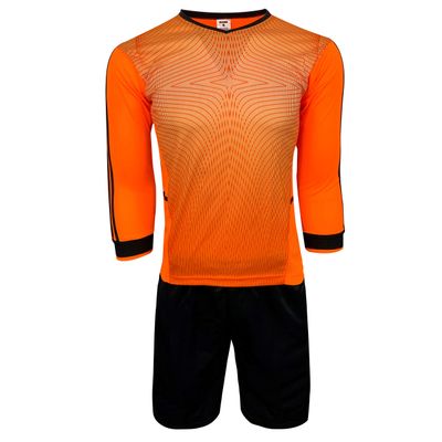 Just 4 Kicks Goalkeeper Jersey Long Sleeve Padded Goalie Shirt and Short, Kids and Adults (3 Available) Orange, Neon and Blue (XXXX-Small (Youth Small 4-6 Years), Orange)