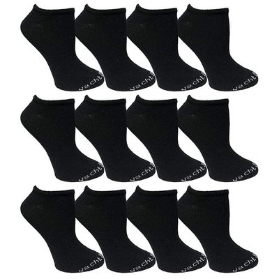 Yacht & Smith 12 Pair Women's Low Cut Ankle Socks Thin Comfortable Lightweight Breathable Wholesale Bulk Sport Socks