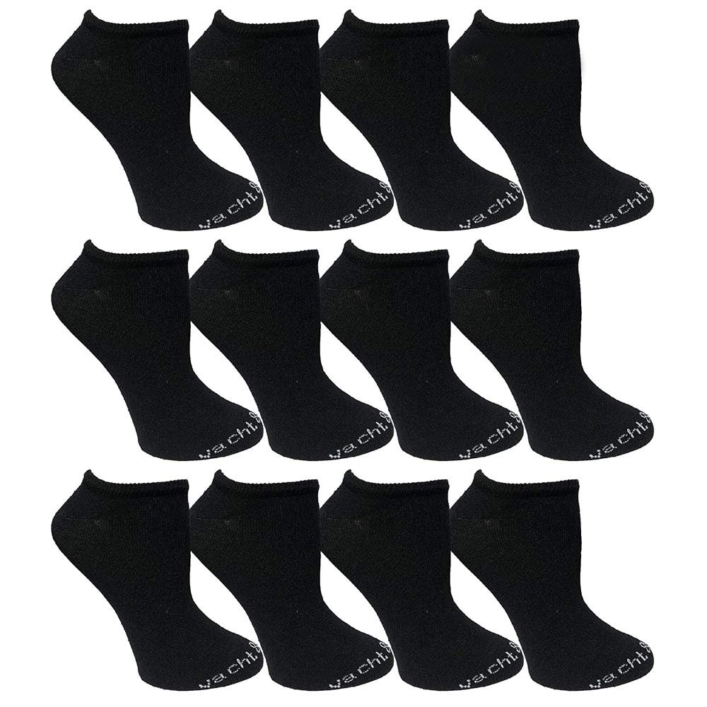 Yacht & Smith 12 Pair Women's Low Cut Ankle Socks Thin Comfortable Lightweight Breathable Wholesale Bulk Sport Socks