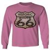 0273. Vintage Retro Road California Route 66 cali Republic Men's Long Sleeve t Shirt (Pink Large) view 1