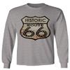 0273. Vintage Retro Road California Route 66 cali Republic Men's Long Sleeve t Shirt (Light Gray Small) view 1