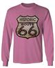 0273. Vintage Retro Road California Route 66 cali Republic Men's Long Sleeve t Shirt (Pink X-Large) view 1