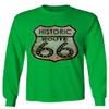0273. Vintage Retro Road California Route 66 cali Republic Men's Long Sleeve t Shirt (Irish Green 2X Large) view 1