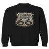 0273. Vintage Retro Road California Route 66 cali Republic Men's Crewneck Sweatshirt (Black X-Large) view 1