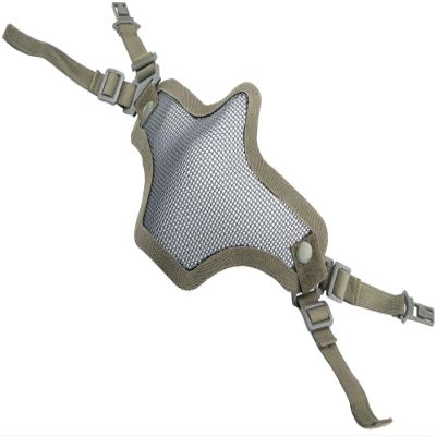 Evike Airsoft - 6mmProShop Iron Face Mesh Striker V1 Lower Half Face Pro for Use with Bump Headpros (Color: OD Green)