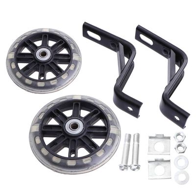 1 Set Kids Bike Training Wheels Flashing Mute Bike Wheel with Bracket Stand Holder Kid Bicycle Accessories Glow Accessories s Child Stroller Stable Wheel