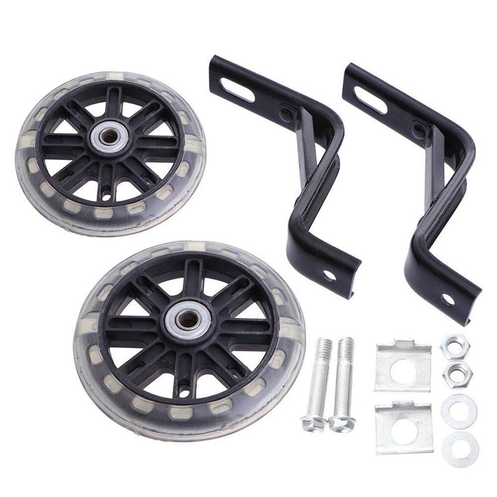 1 Set Kids Bike Training Wheels Flashing Mute Bike Wheel with Bracket Stand Holder Kid Bicycle Accessories Glow Accessories s Child Stroller Stable Wheel