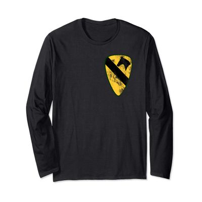1st Calvary (CAV) Division Patch Distressed worn look enlg Long Sleeve T-Shirt
