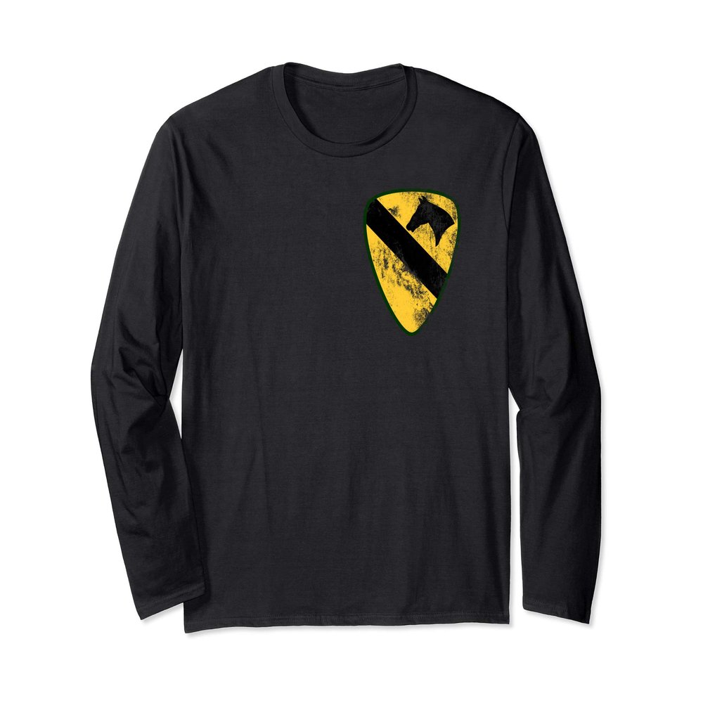 1st Calvary (CAV) Division Patch Distressed worn look enlg Long Sleeve T-Shirt