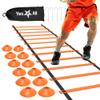 Yes4All Agility Ladder  Adjustable Speed & Agility Training Equipment for All Ages, Durable Speed Ladder, Multiple Combo Sets Available, Orange, 12 Agility Cones, 4 Steel Stakes view 1