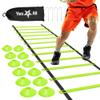 Yes4All Agility Ladder  Adjustable Speed & Agility Training Equipment for All Ages, Durable Speed Ladder, Multiple Combo Sets Available, Lime, 12 Agility Cones, 4 Steel Stakes view 1