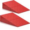 Squat Wedge (Pair) - Optimize Squatting Form and Improve Strength & Size - Squat Ramp for Better Squats Mechanics for Barbell, Dumbbell and Bodyweight (Red) view 1