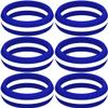 SayitBands Six (6) of Thin White Line Silicone Ring Size 11