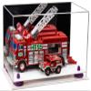 Better Display Cases Versatile Acrylic Display Case - Medium Rectangle Box with Mirror, Purple Risers and White Base 14" x 8" x 8.5" (A011-PR) view 1