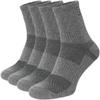 281Z Military Cotton Micro Crew Boot Socks - Cushioned Sole - Moisture Wicking - Odor Resistant - Hiking Trekking Outdoor (Dark Grey X-Small 4 Pairs) view 1