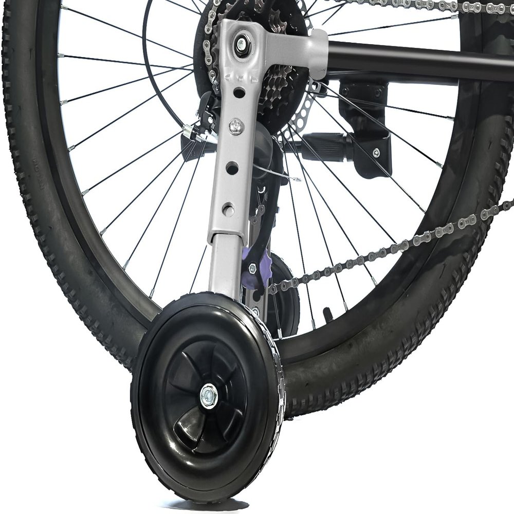 MOSHAY Roll Over Image to Zoom in Bicycle Training Wheels Fits 16 18 20 22 24 inch Variable Bike (black1)