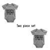 AOUYOA Baby Twins Bodysuits Born Together Friends Forever Newborn Baby Clothes Cute Toddler Outfits Infant Twin Unisex Romper(grey BF 3m) view 2
