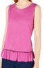 Maison Jules Womens Ruffled Lace Inset Tank Top Purple M view 1