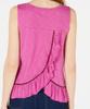 Maison Jules Womens Ruffled Lace Inset Tank Top Purple M view 2