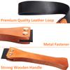 Handmade Leather Horse Whip | 19" Riding Crop with Wooden Handle | English Equestrian Training Bat view 2
