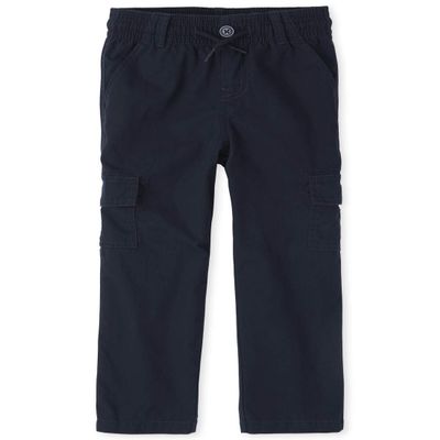 The Children's Place boys Pull On Slim Cargo Pants, New Navy, 12