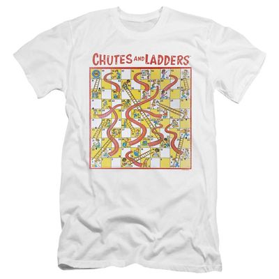 Chutes and Ladders 79 Game Board Unisex Adult Canvas Brand T Shirt for Men and Women, 2X-Large White
