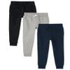 The Children's Place boys Active Fleece Jogger Pants, Black/New Navy/Smoke 3 Pack, Medium US view 1