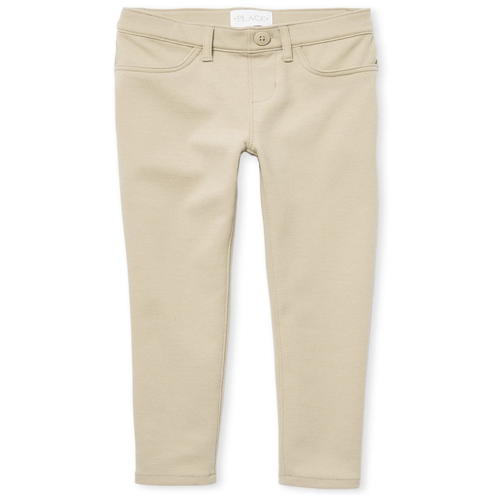 The Children's Place Girl's Ponte Knit Pull On Jeggings, Sandy, 4 slim
