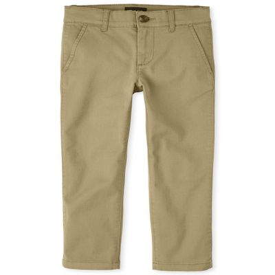 The Children's Place Boys Stretch Skinny Chino Pants,Flax Single,12S