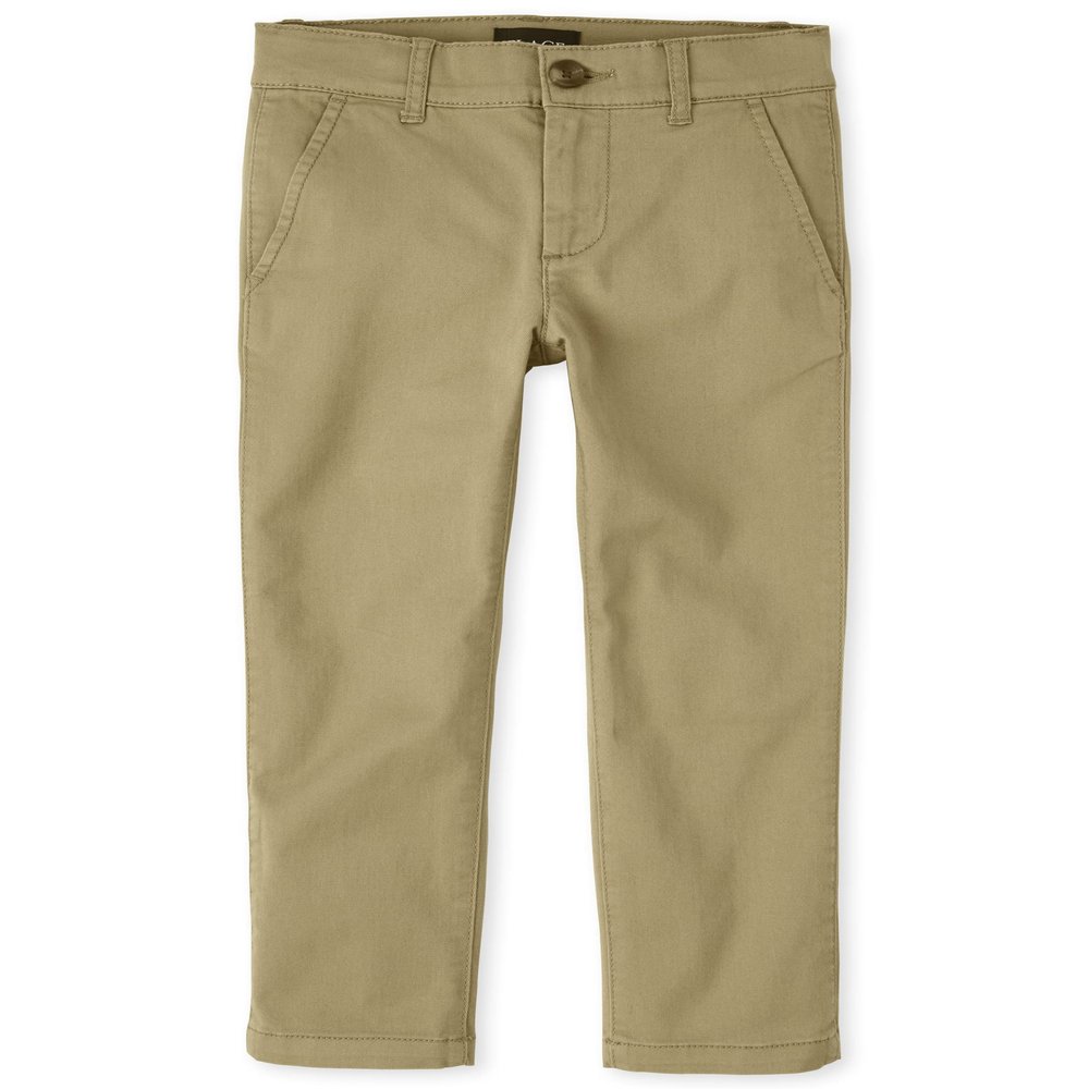 The Children's Place Boys Stretch Skinny Chino Pants,Flax Single,12S