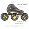 PASENDI Professional Speed Skates Shoes 3 Wheels for Man 3X125MM Big Wheels Carbon Fibre Speed Skating Shoes Black Inline Skate Shoes (Black, US7.5(EU40)) view 2