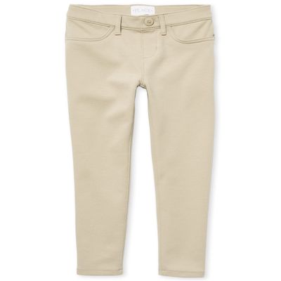 The Children's Place Girl's Ponte Knit Pull On Jeggings, Sandy, 6X/7 plus