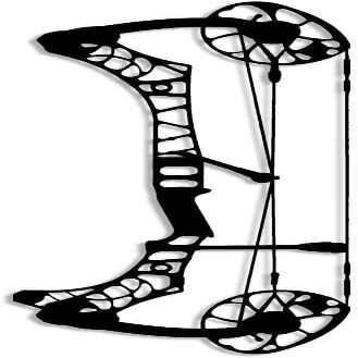 Archery Hunting Bow Decal Whitetail Deer Vinyl Sticker for Car Truck Window Sticker Car Bumper Decal 8" 3", White