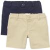 The Children's Place Baby Girls and Toddler Girls Chino Shorts, Sandy/Tidal, 4T view 1